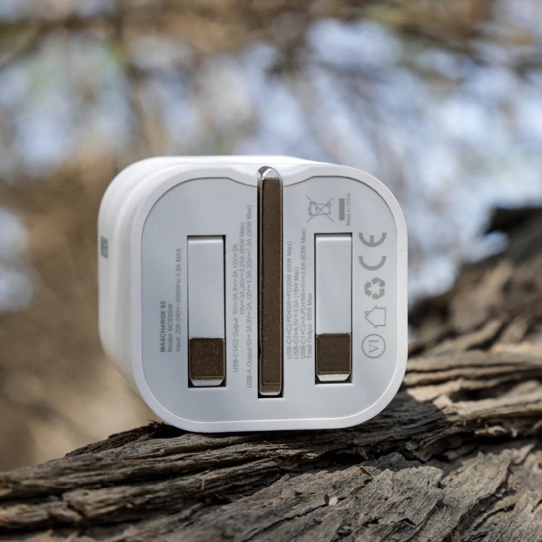 Asli  Global Maxcharge 65 Gan 3-Port Usb-A & Dual Usb-C Fast Charger