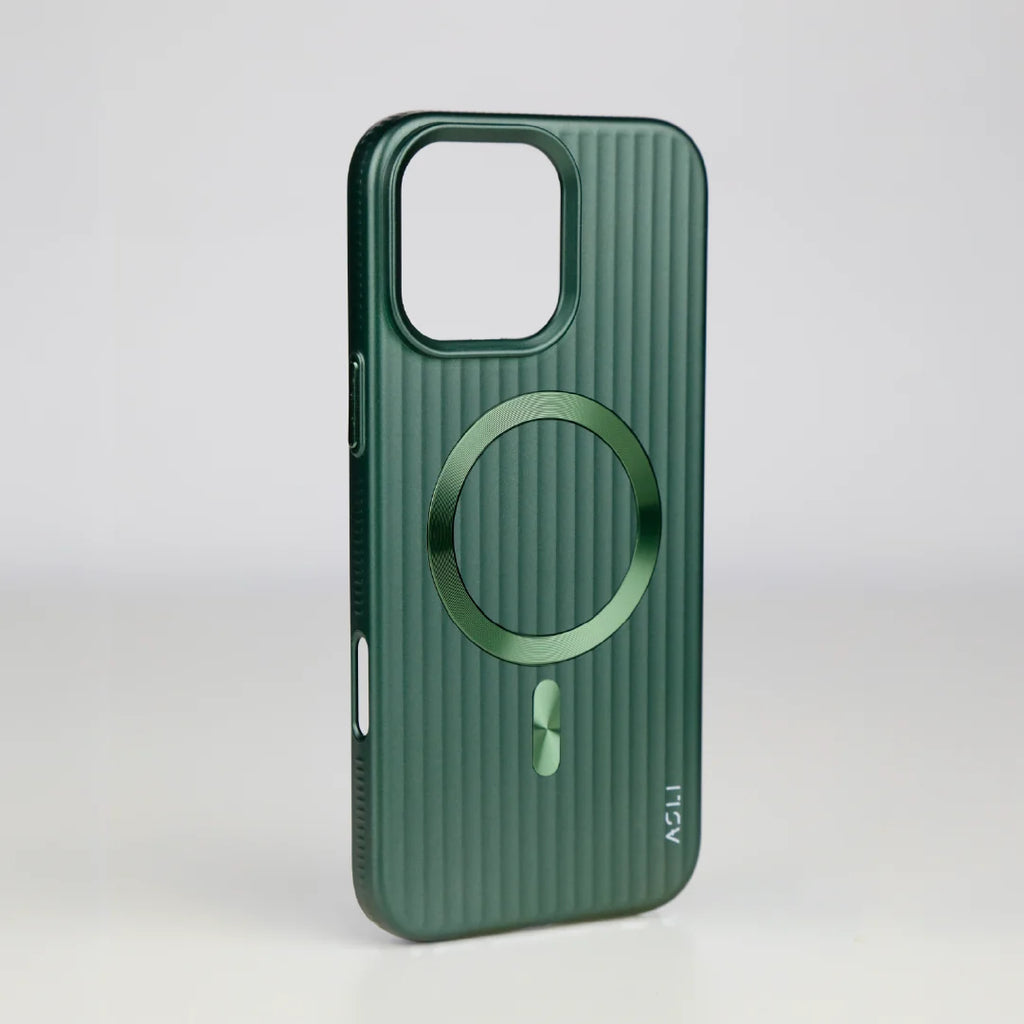 ASLI Corrugared Ridge Premium Metalic Case With Enhanced Camera Protection Case For iPhone 16 Pro Max