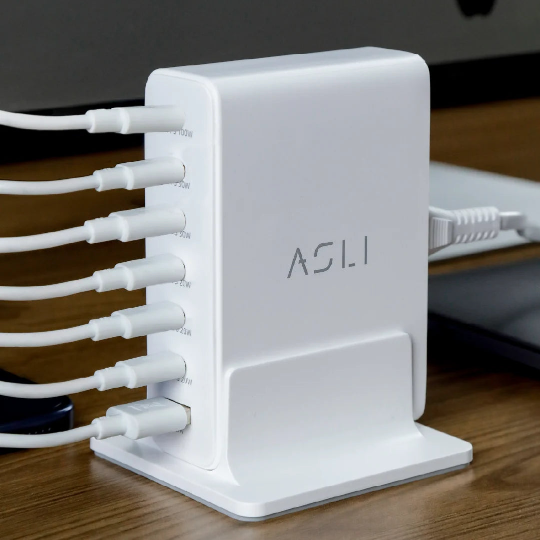 Asli Global Turboxis Series 235W Gan-7-Port Fast Charging Station With Power Delivery & PPS
