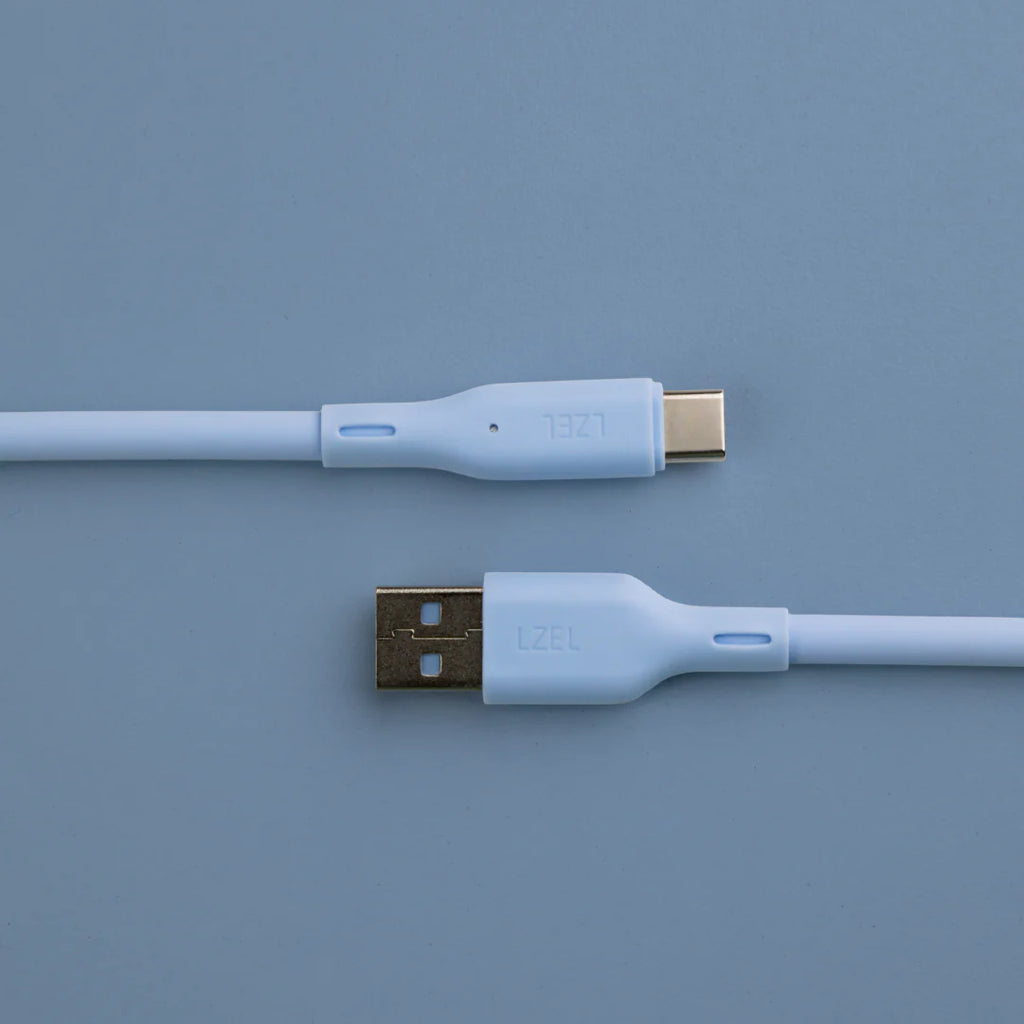 LZEL Celeris Silox CXL Soft Silicone USB-A to USB-C Cable, 480Mbps, 15W Max, 2m