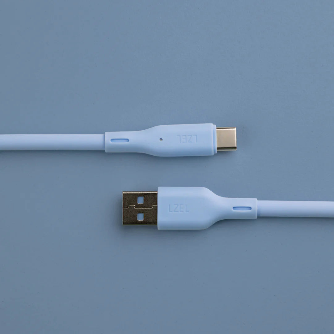 LZEL Celeris Silox CXL Soft Silicone USB-A to USB-C Cable, 480Mbps, 15W Max, 2m