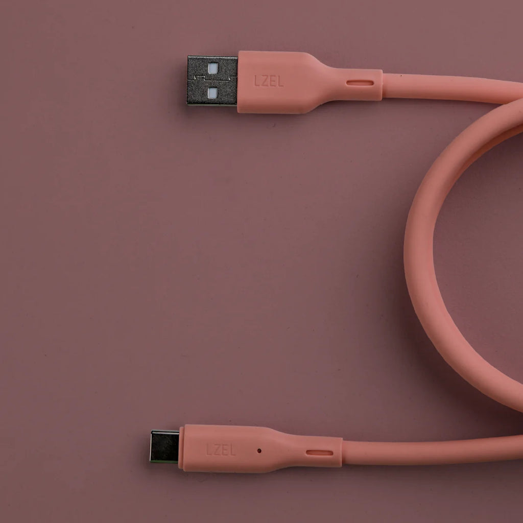 LZEL Celeris Silox CXL Soft Silicone USB-A to USB-C Cable, 480Mbps, 15W Max, 2m