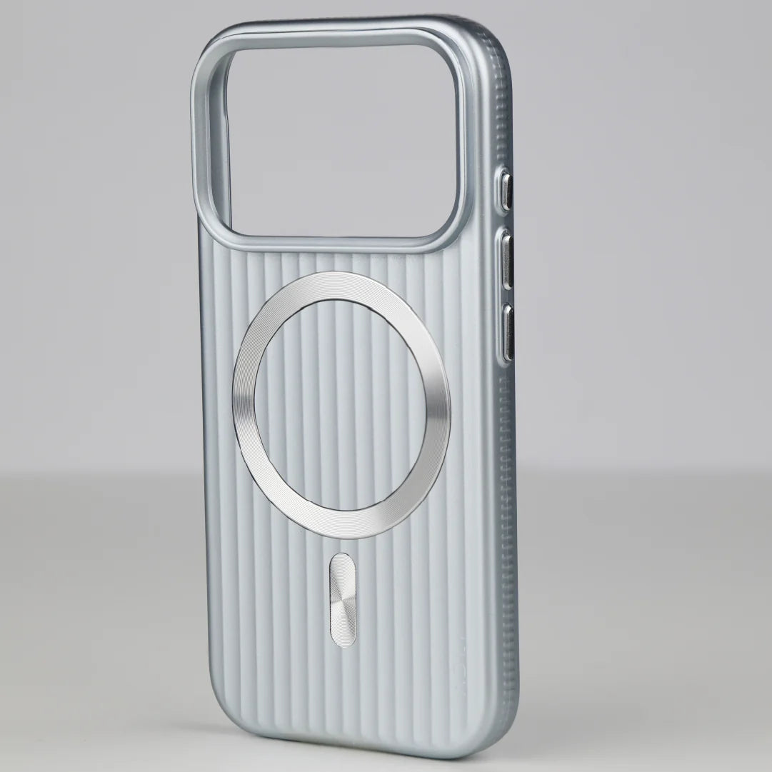 ASLI Corrugared Ridge Premium Metalic Case With Enhanced Camera Protection Case For iPhone 17 Pro