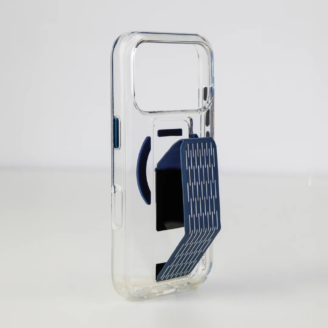 LZEL Clearmag Kickstand Clear Strap Magsafe With Enhanced Edge Protection Case For iPhone 17 Pro