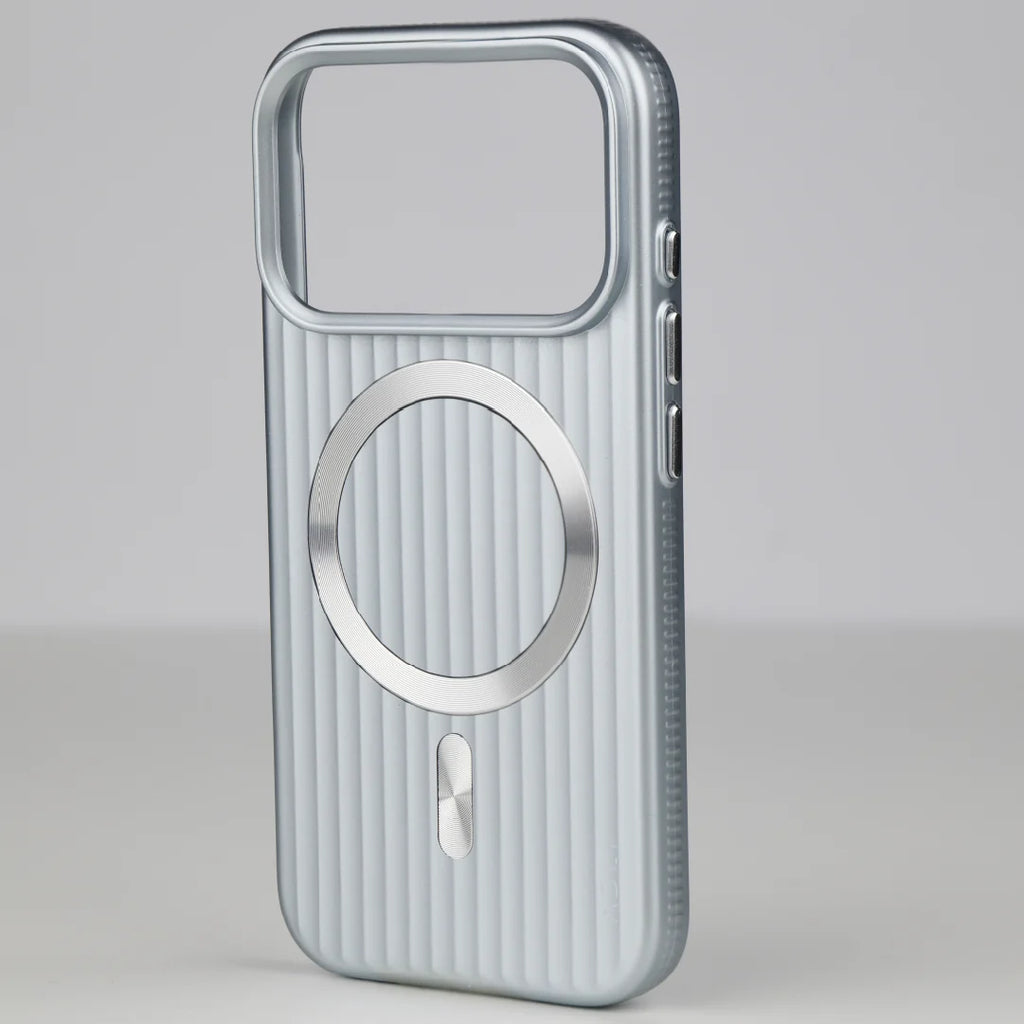 ASLI Corrugared Ridge Premium Metalic Case With Enhanced Camera Protection Case For iPhone 17 Pro Max