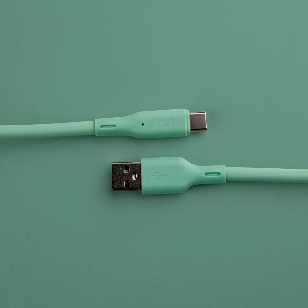LZEL Celeris Silox CXL Soft Silicone USB-A to USB-C Cable, 480Mbps, 15W Max, 2m