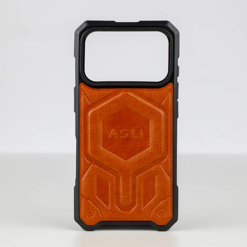 ASLI Leather Hybrid Premium Leather Case With Drop Protection And Heat Dissipation Case For 17 Pro Max
