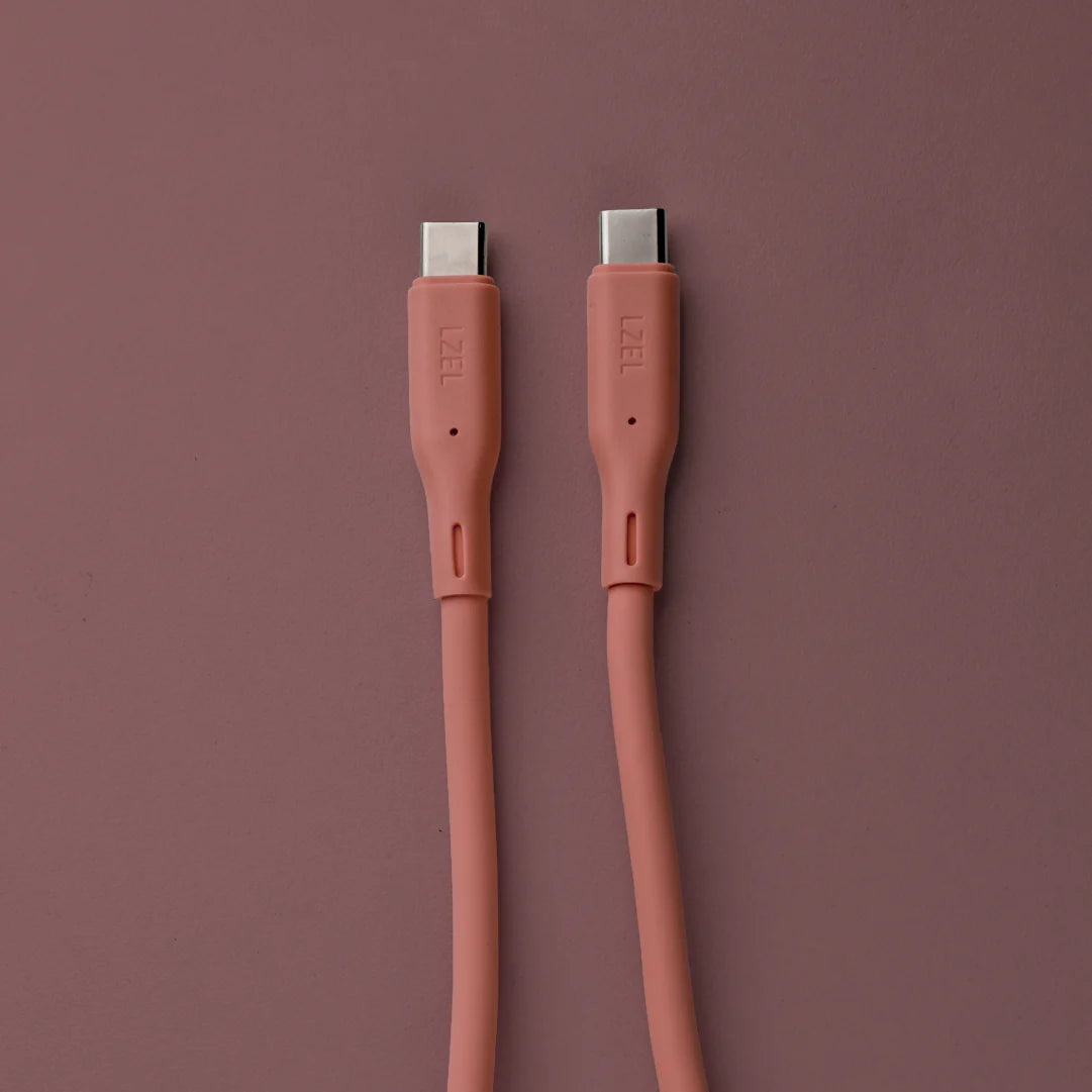 LZEL Celeris Silox CXL Soft Silicone USB-C to USB-C Cable, 480Mbps, 240W Max, 2m