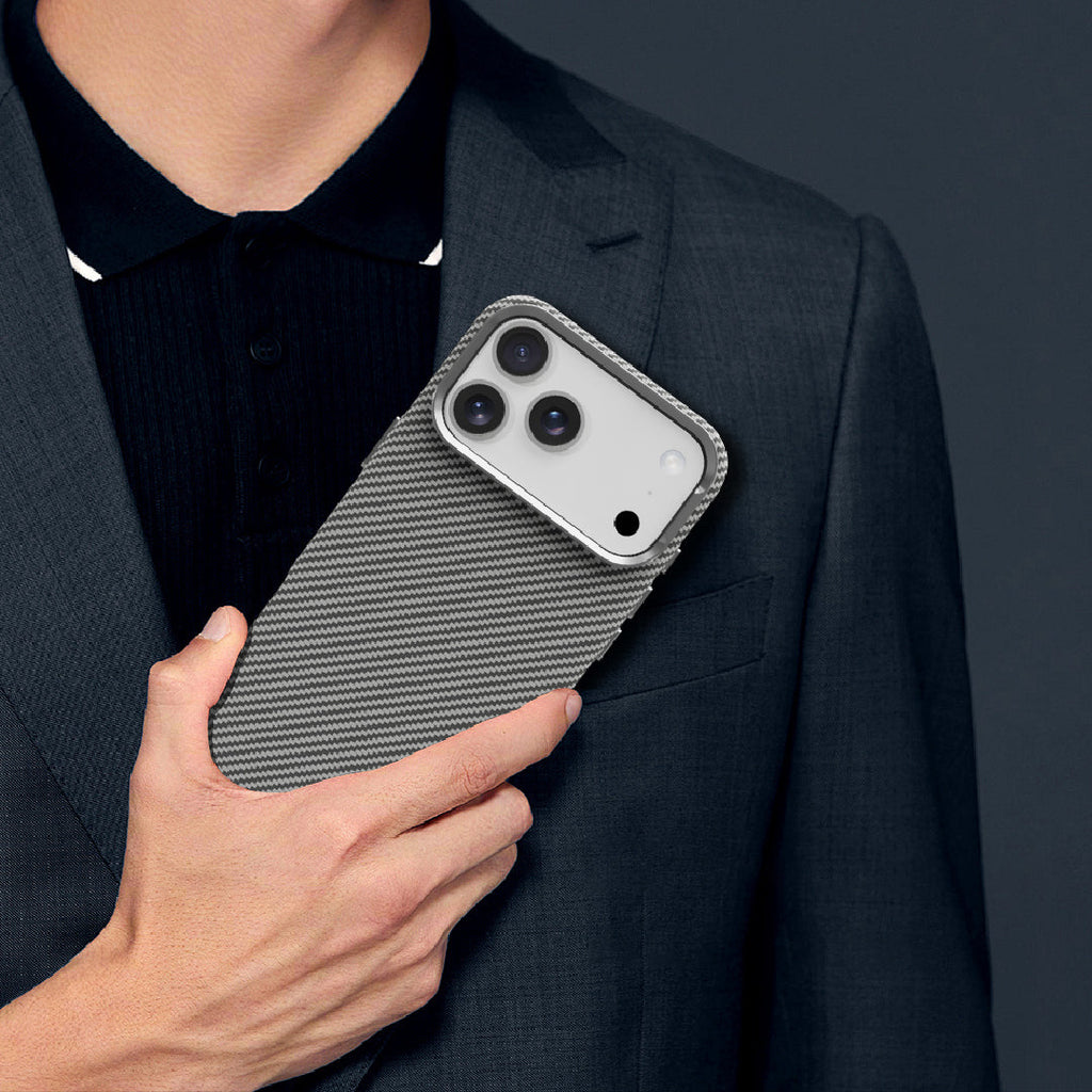 LZEL Magcarbon 3Dgrip Case For Iphone 17 Pro | Gray