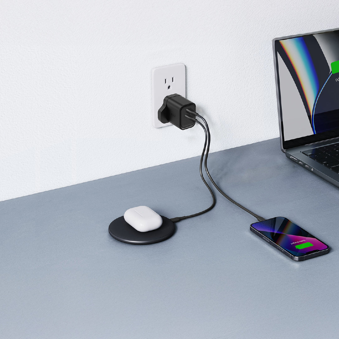 Asli Global Thundervolt Surge 35W Power Delivery Gan Dual USB Wall Charger| Black