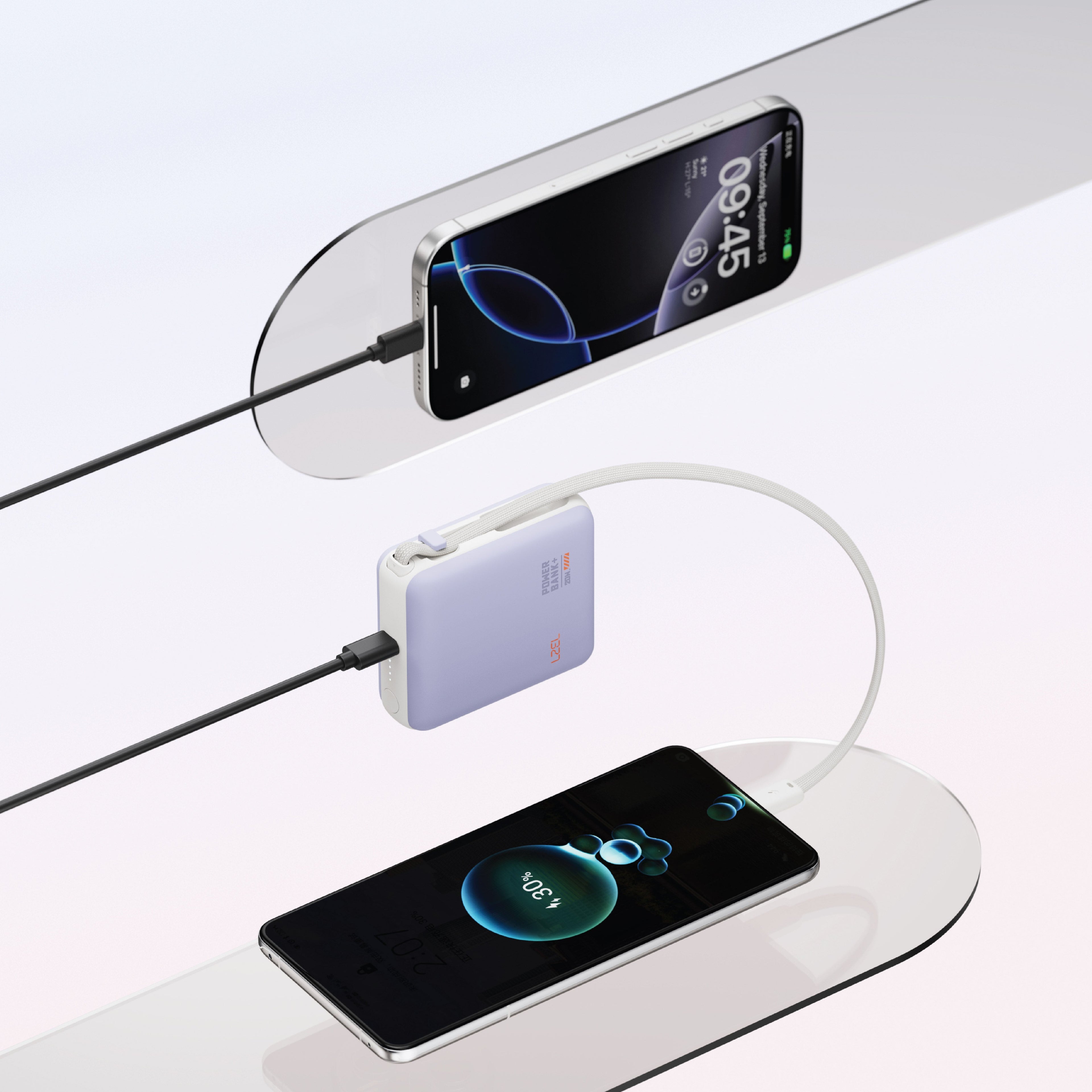 LZEL ZenoFlex Volt Mini 10000mAh PD Power Bank â€“ 20W Output / 18W Input | White