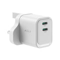 Asli Global Thundervolt Surge 35W Power Delivery GaN Dual USB Wall Charger | White