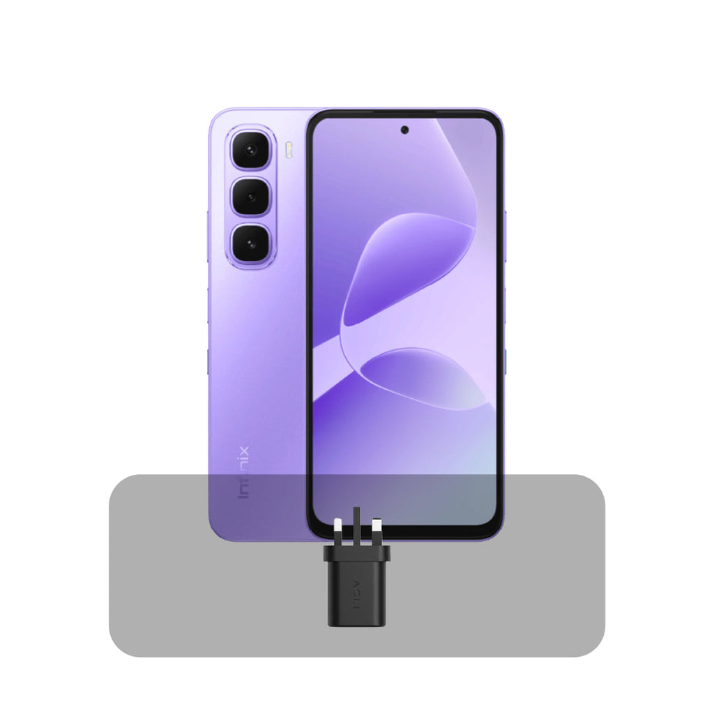 Infinix Hot 60i 4G – 128GB / 4+4GB RAM - Battery 5160mAh + Bundle Offer | Purple