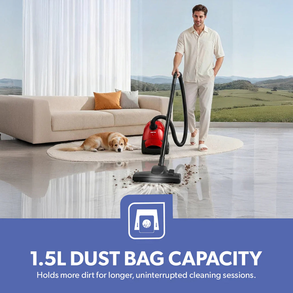 Geepas Vacuum Cleaner â?? 2200W, 1.5L, Low Noise, Dust Indicator, Compact