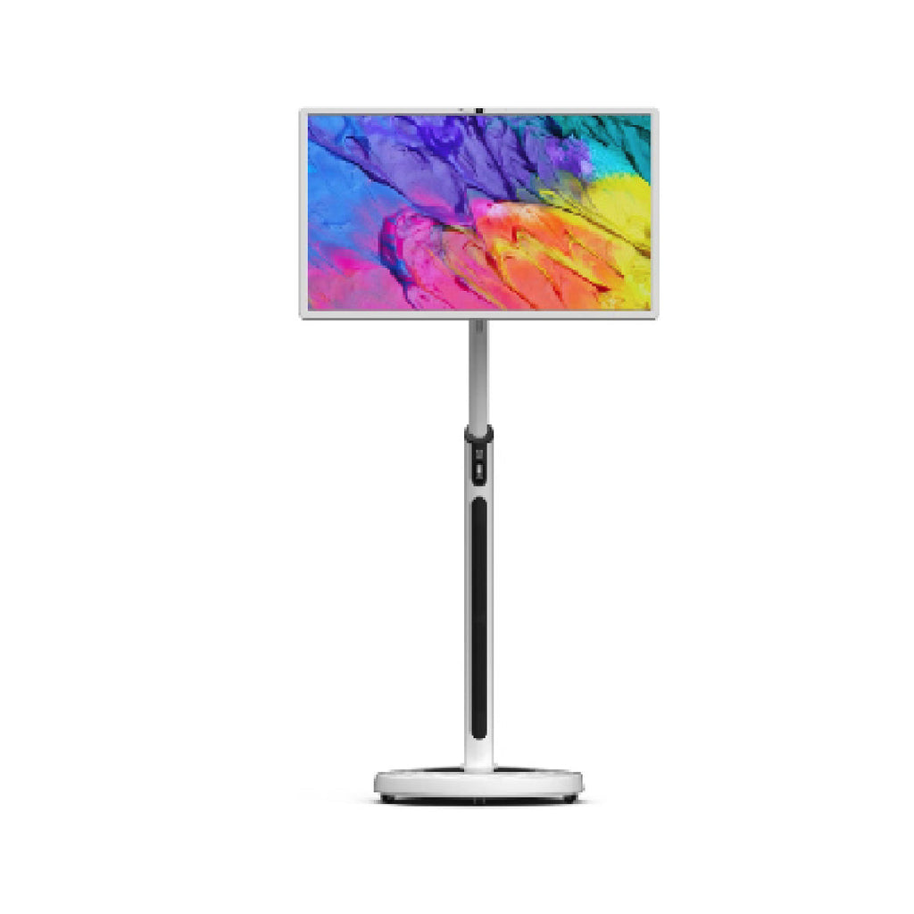 LZEL 32" FHD IPS Android 12/13 Touch Monitor | High-Capacity 15000mAh Battery, Octa-Core, 8흯, 4G LTE | Off-White & Dark Gray