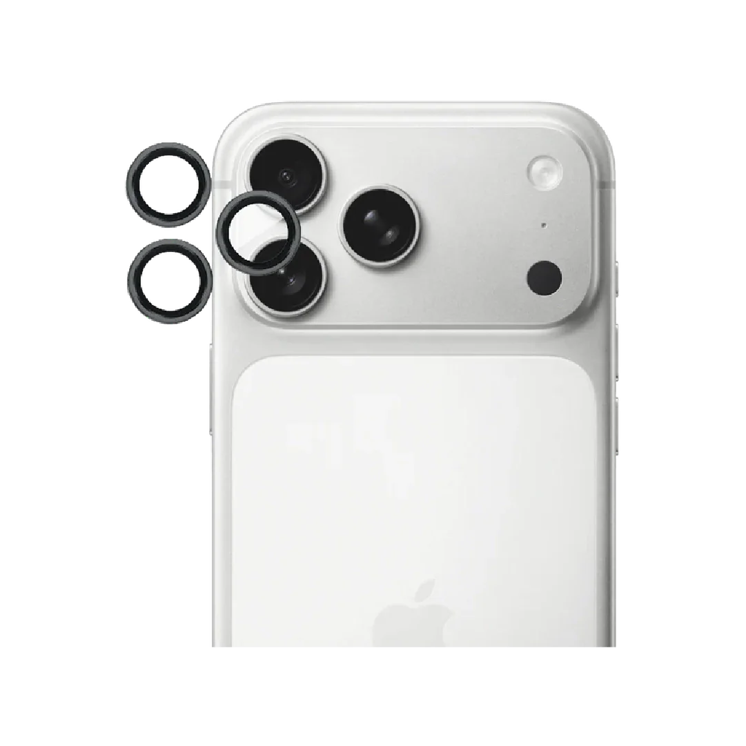 LZEL OptiShield Series HD Corning Camera Glass for iPhone 17 Pro/17 Pro Max | Titanium Black