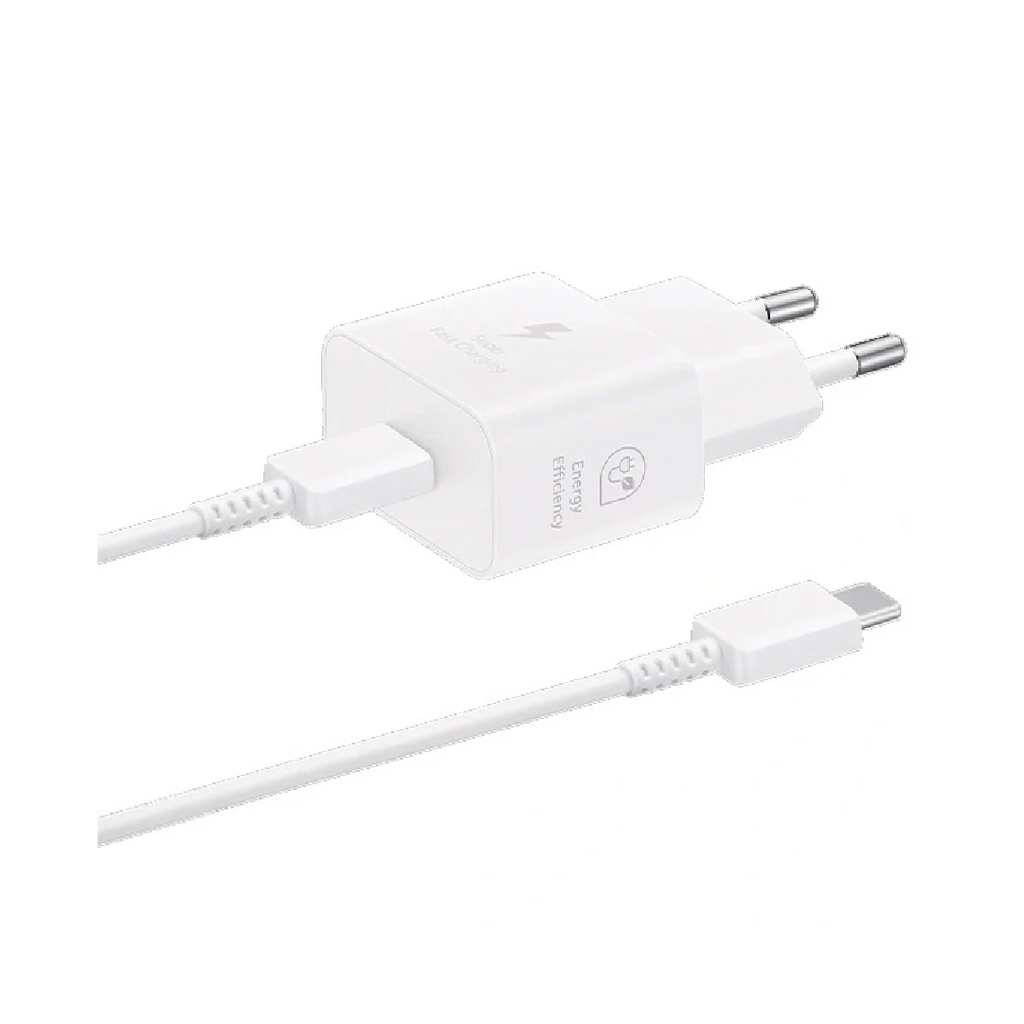 Samsung wall charger 25W Fast Charge + USB-C / USB-C cable | White