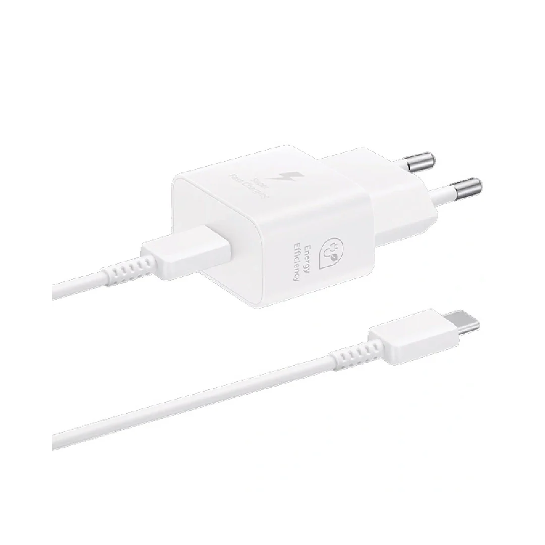 Samsung wall charger 25W Fast Charge + USB-C / USB-C cable | White