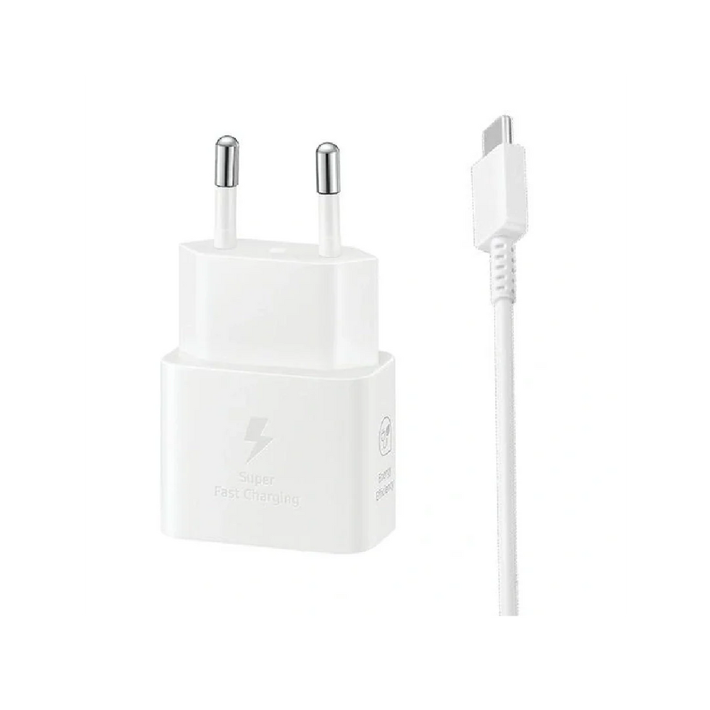Samsung wall charger 25W Fast Charge + USB-C / USB-C cable | White