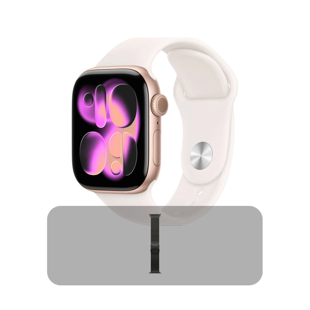 Apple Watch Series 11 - GPS - 42mmÂ - Rose Gold Aluminium Case with Light Blush Sport Band - S/M + Bundle Offer
