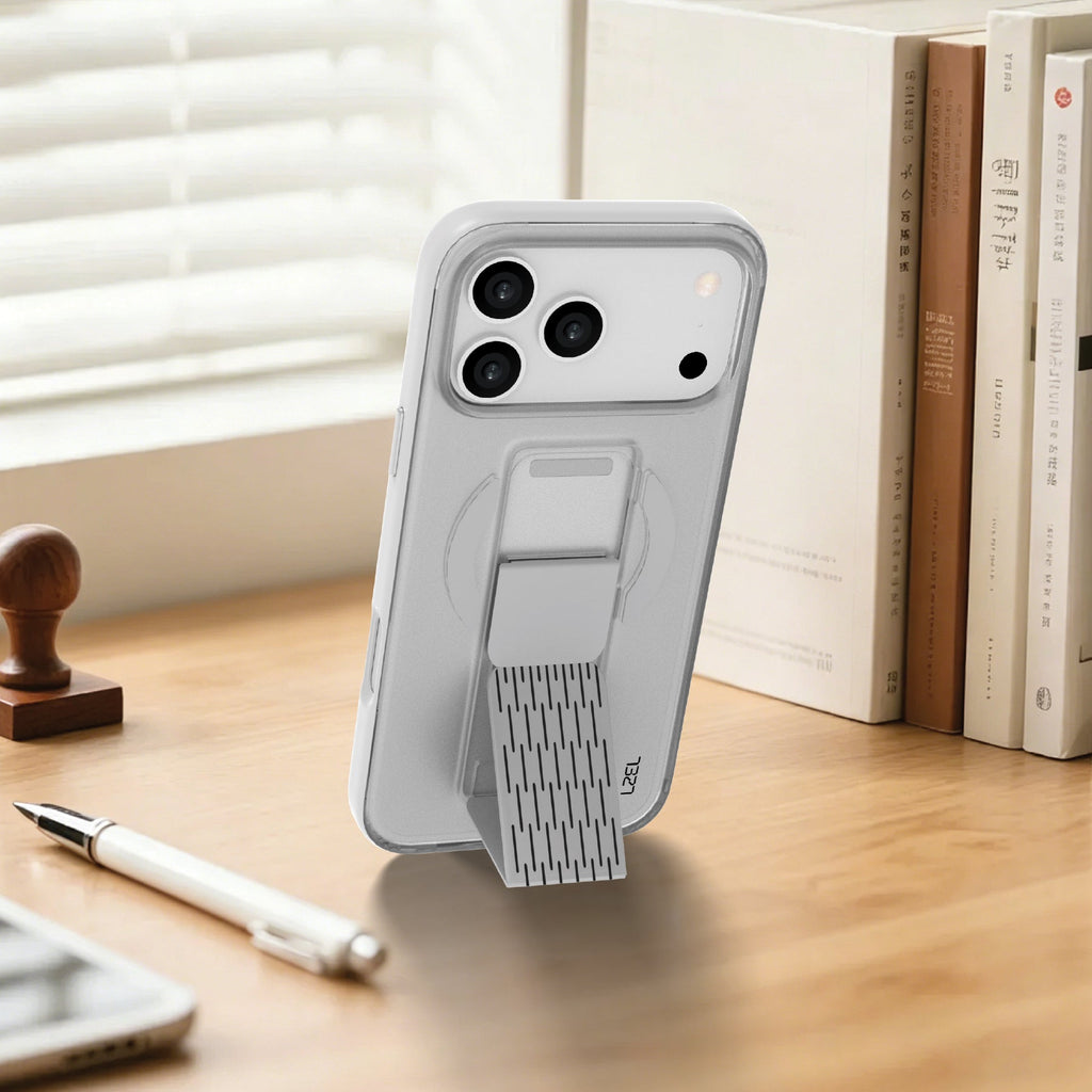 LZEL Mattemag Kickstand Matte Strap Magsafe Case With Enhanced Edge Protection Case For iPhone 17 Pro