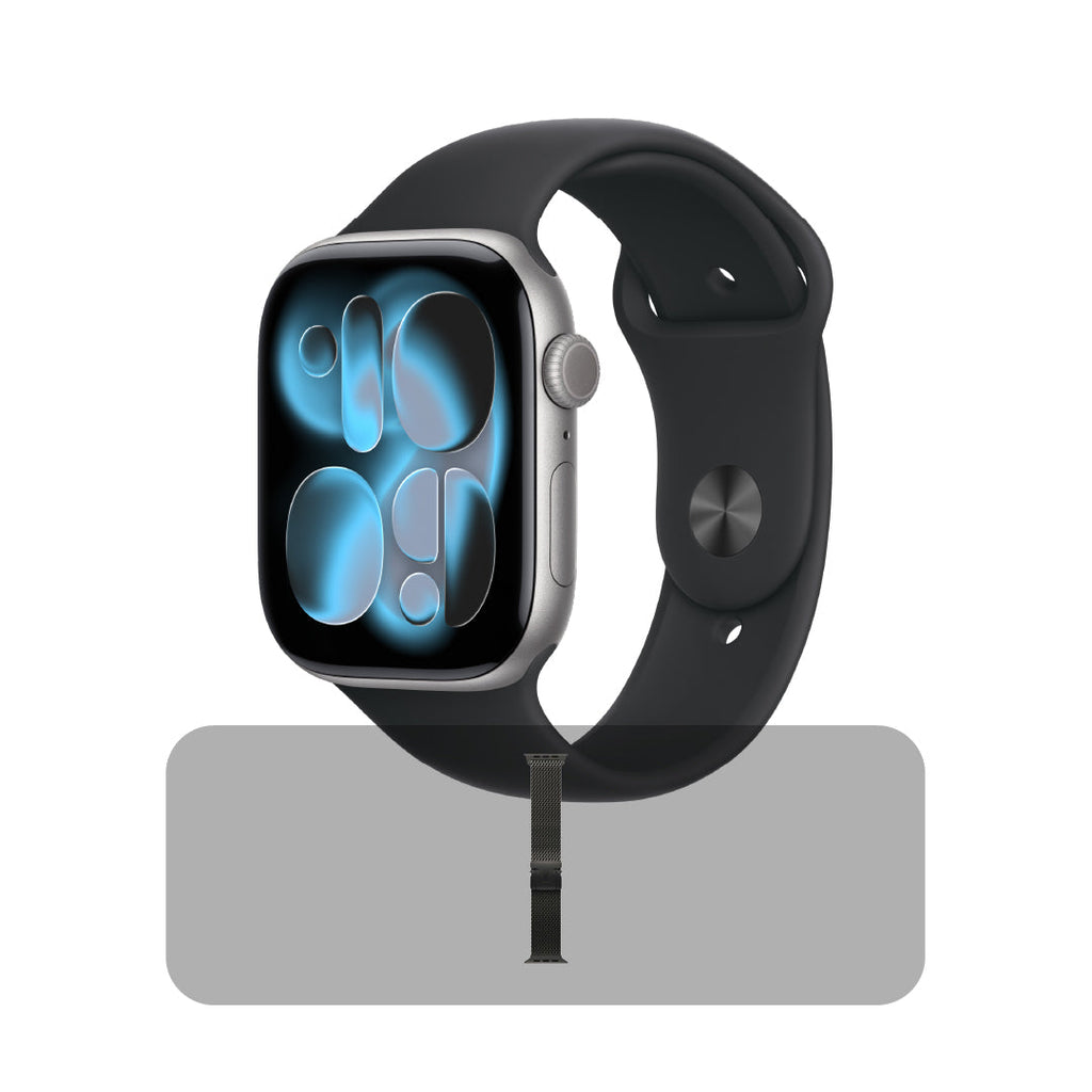 Apple Watch Series 11 - GPS - 46mmÂ - Space Grey Aluminium Case with Black Sport Band - M/L + Bundle Offer