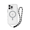 Asli Global LanyardMag MagSafe Case for iPhone 16 Pro Max â€“ Built-In Lanyard | Clear/Gray