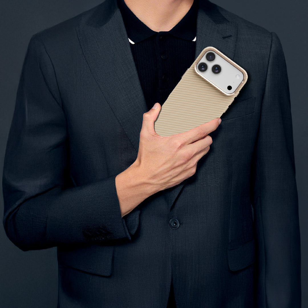 LZEL Magcarbon 3Dgrip Case For Iphone 17 Pro | Beige