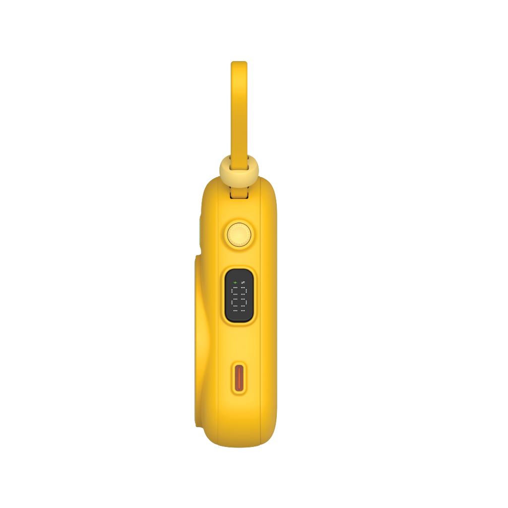 LZEL NanoFlex Nova â€“ 10,000mAh Magnetic Power Bank with USB-C PD & Built-in Cable | Yellow