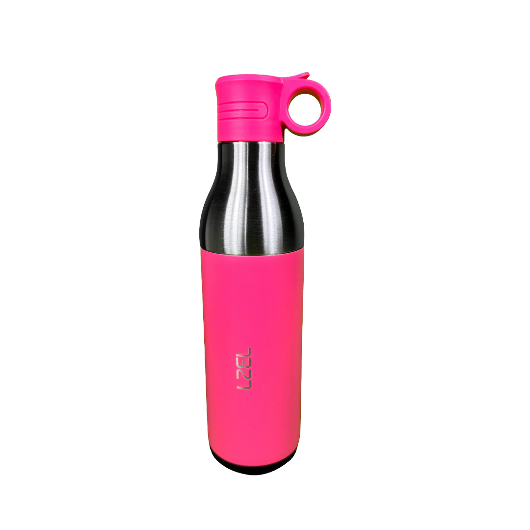 LZEL Natura Elva Vacuum Bottle Dual 400 mL + 400 mL | Hot Pink Aluminum