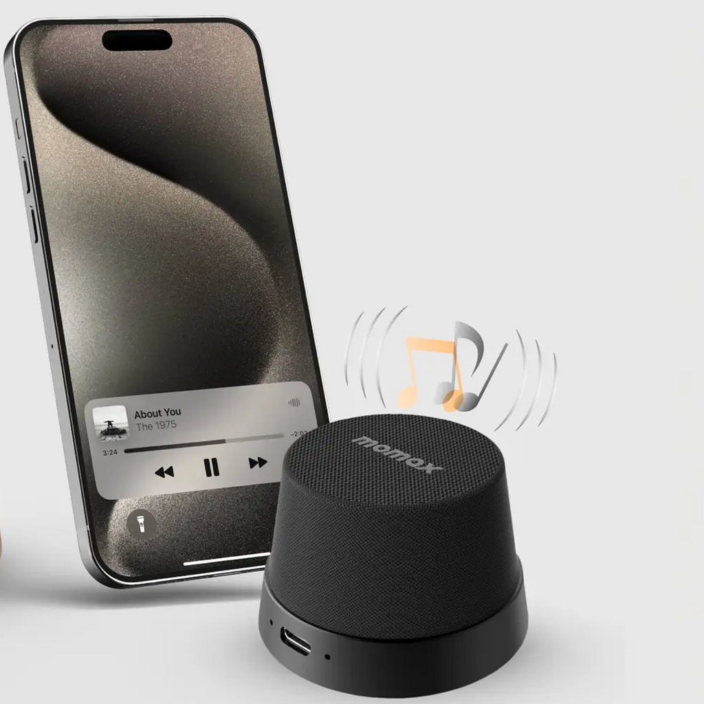 Momax Vibe GO Magnetic Wireless Speaker 2-IN-1 | Black