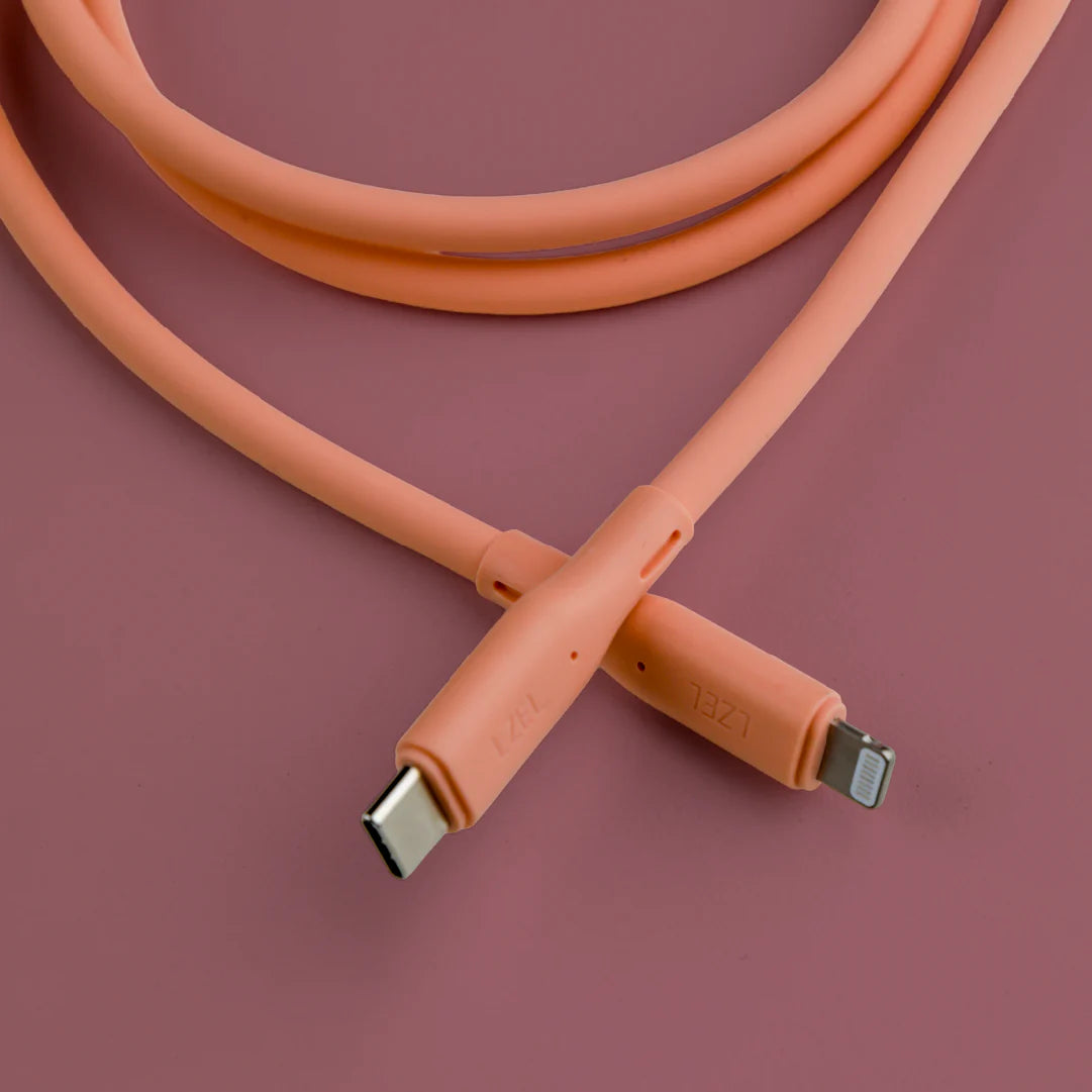 LZEL Celeris Silox CXL Soft Silicone USB-C to Lightning Cable, 480Mbps, 60W Max, 2m