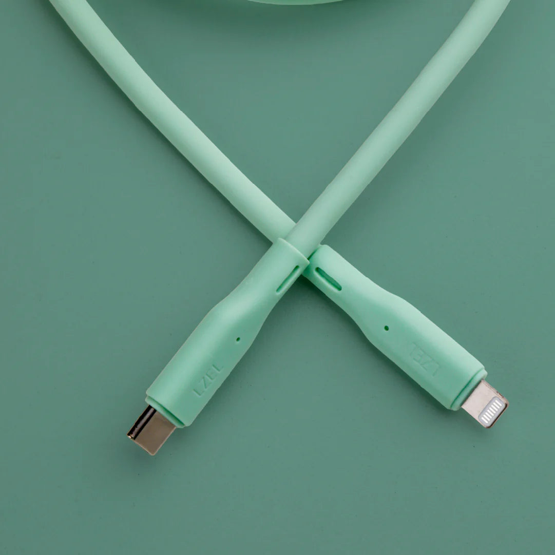 LZEL Celeris Silox CXL Soft Silicone USB-C to Lightning Cable, 480Mbps, 60W Max, 2m