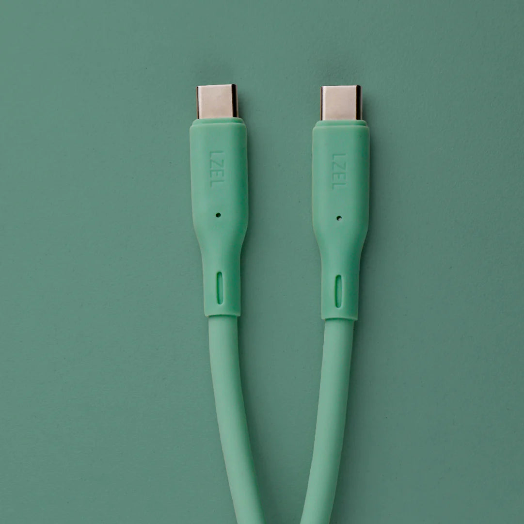 LZEL Celeris Silox CXL Soft Silicone USB-C to USB-C Cable, 480Mbps, 240W Max, 2m