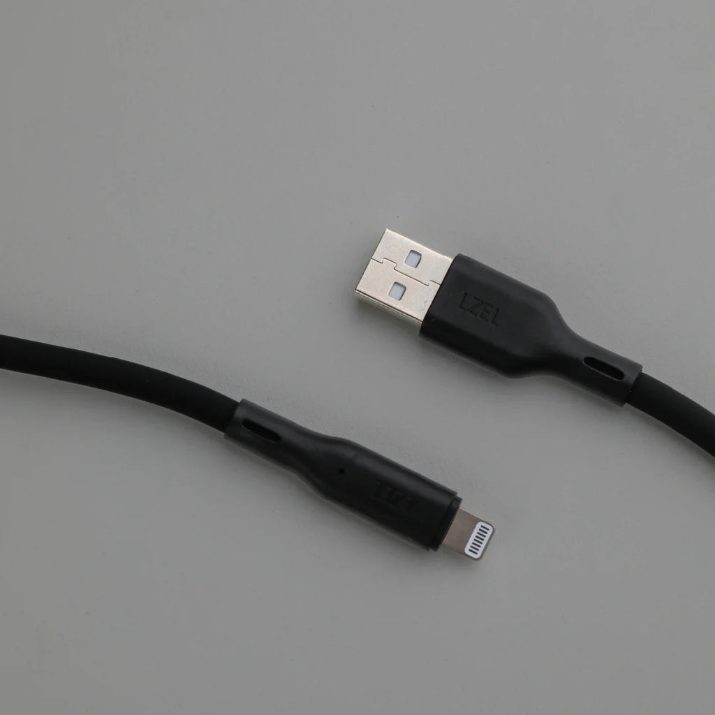 LZEL Celeris Silox CXL Soft Silicone USB-A to Lightning Cable, 480Mbps, 15W Max, 2m
