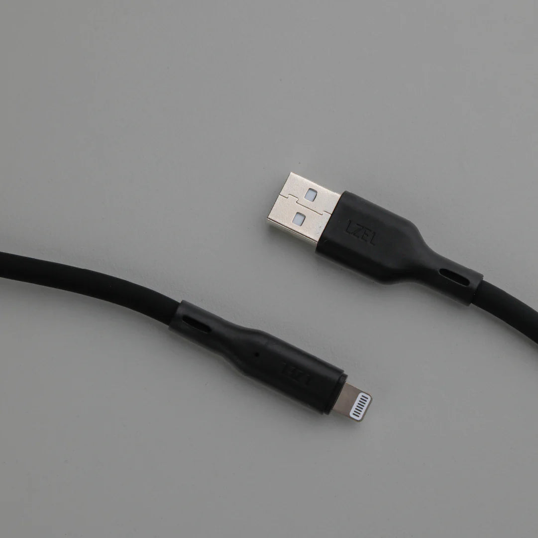 LZEL Celeris Silox CXL Soft Silicone USB-A to Lightning Cable, 480Mbps, 15W Max, 2m