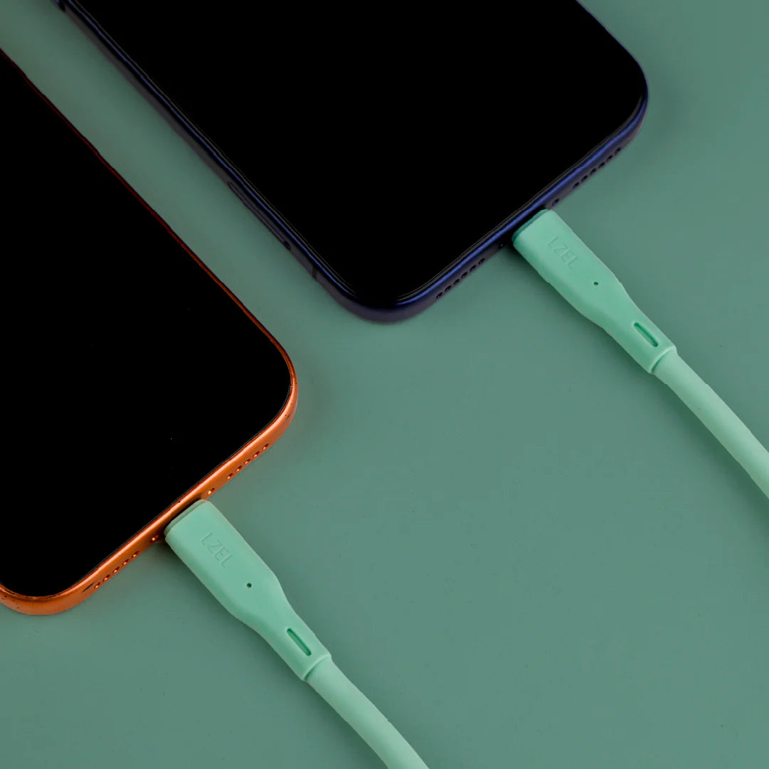 LZEL Celeris Silox CXL Soft Silicone USB-C to Lightning Cable, 480Mbps, 60W Max, 2m