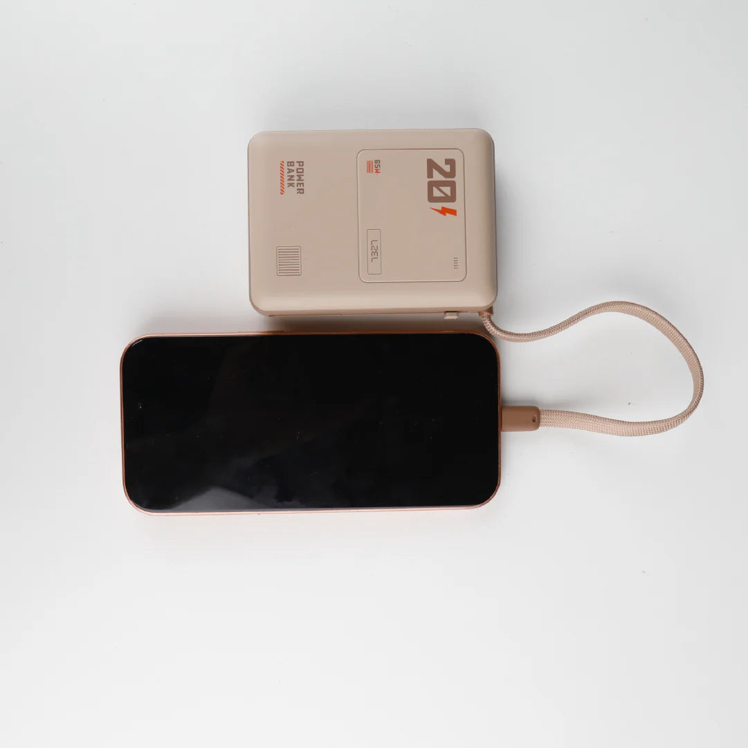 LZEL Zenoflex Surge20 Portable 20000Mah  65W Max Pd Power Bank Dual Usb-C