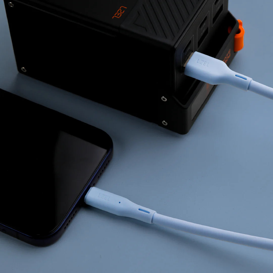 LZEL Celeris Silox CXL Soft Silicone USB-A to Lightning Cable, 480Mbps, 15W Max, 2m