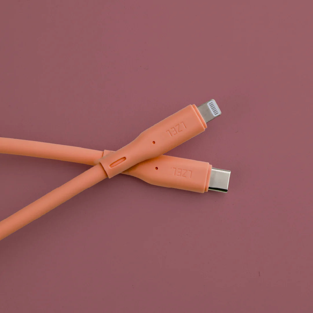 LZEL Celeris Silox CXL Soft Silicone USB-C to Lightning Cable, 480Mbps, 60W Max, 2m
