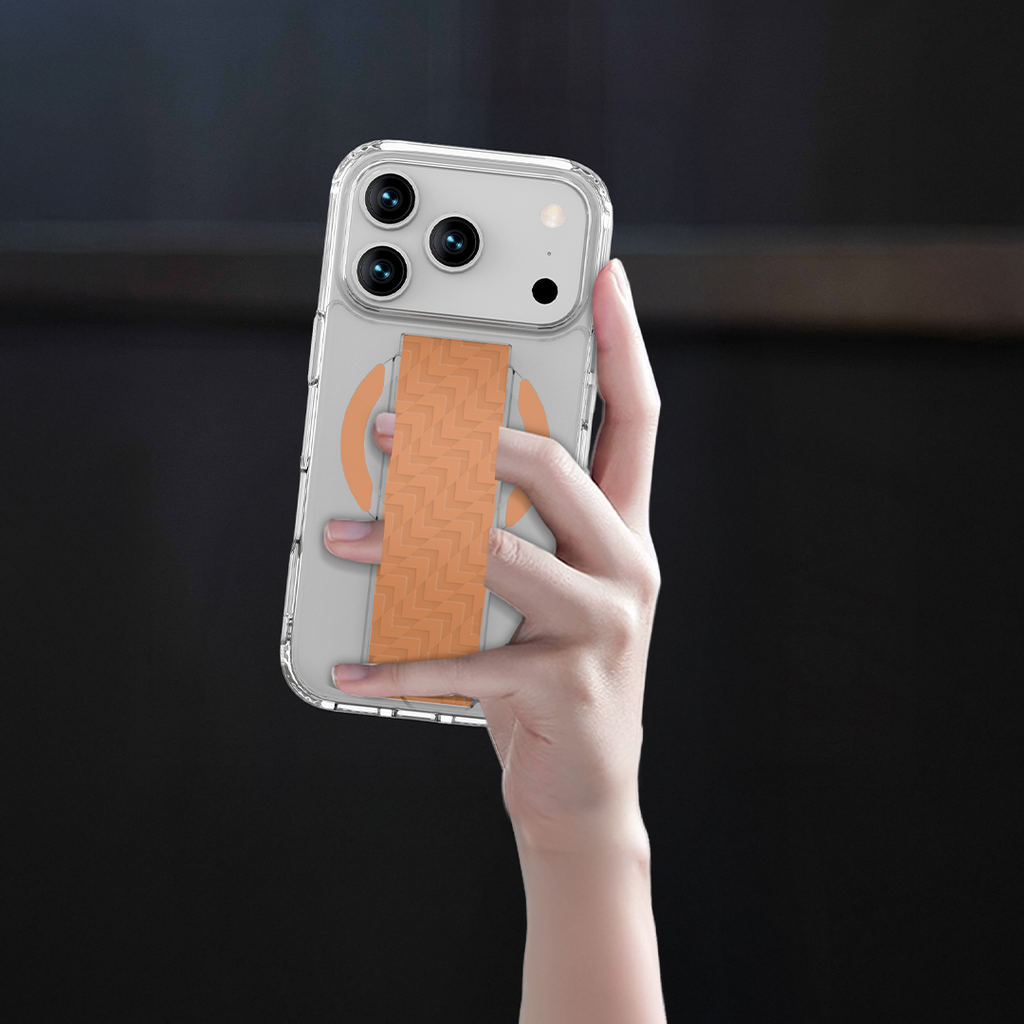 LZEL Magnexa Grip Case for iPhone 17 Pro | Papaya