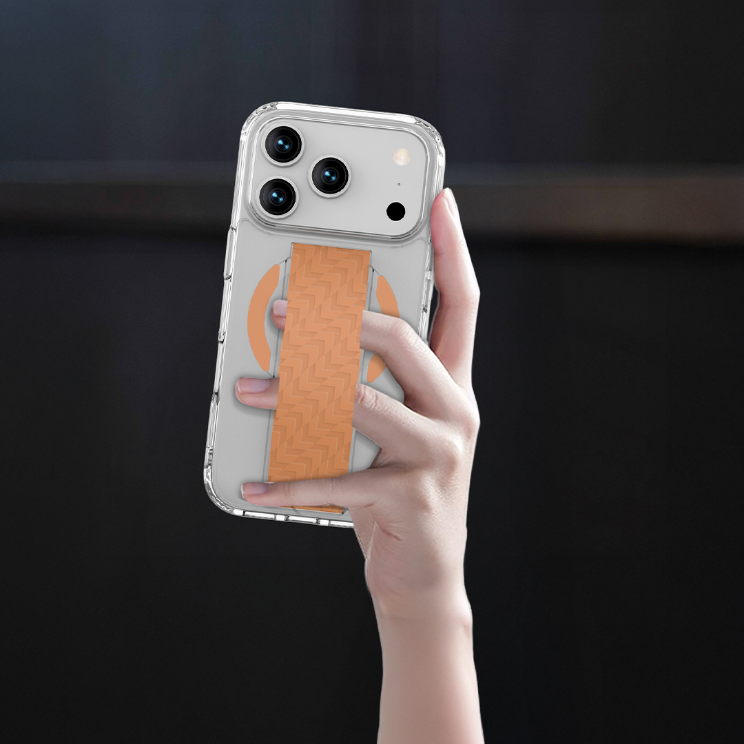 LZEL Magnexa Grip Case for iPhone 17 Pro | Papaya