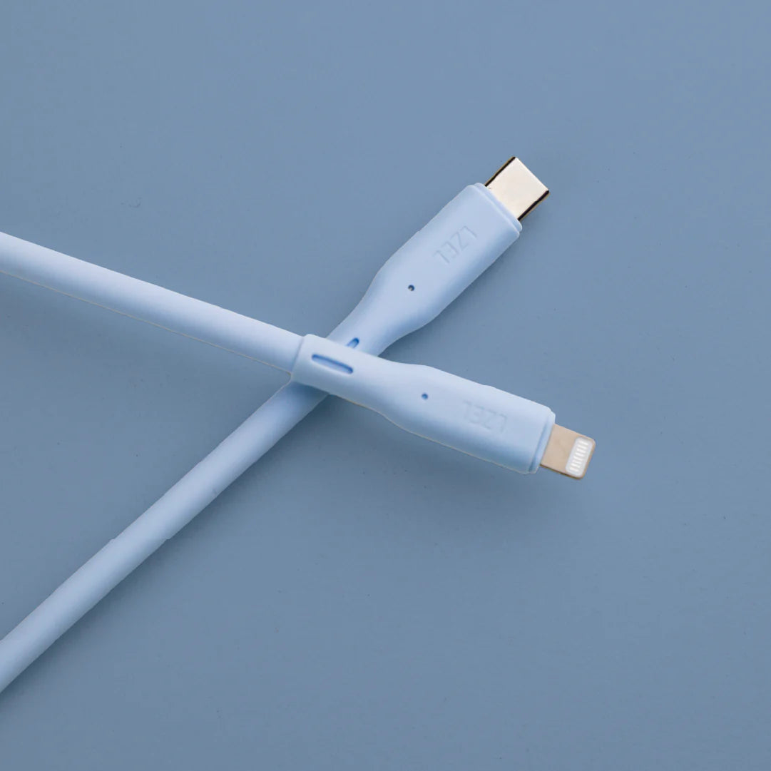 LZEL Celeris Silox CXL Soft Silicone USB-C to Lightning Cable, 480Mbps, 60W Max, 2m