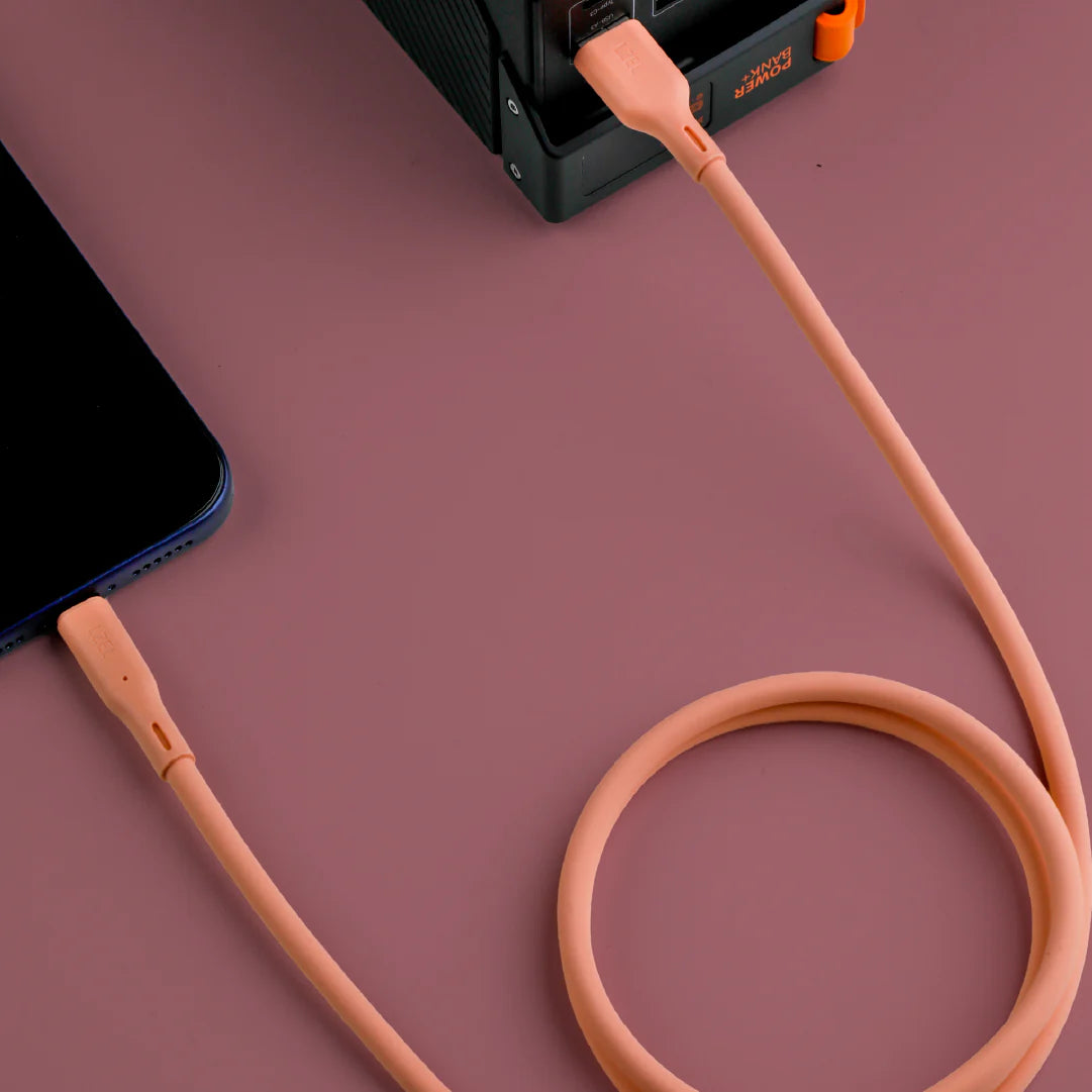 LZEL Celeris Silox CXL Soft Silicone USB-A to Lightning Cable, 480Mbps, 15W Max, 2m