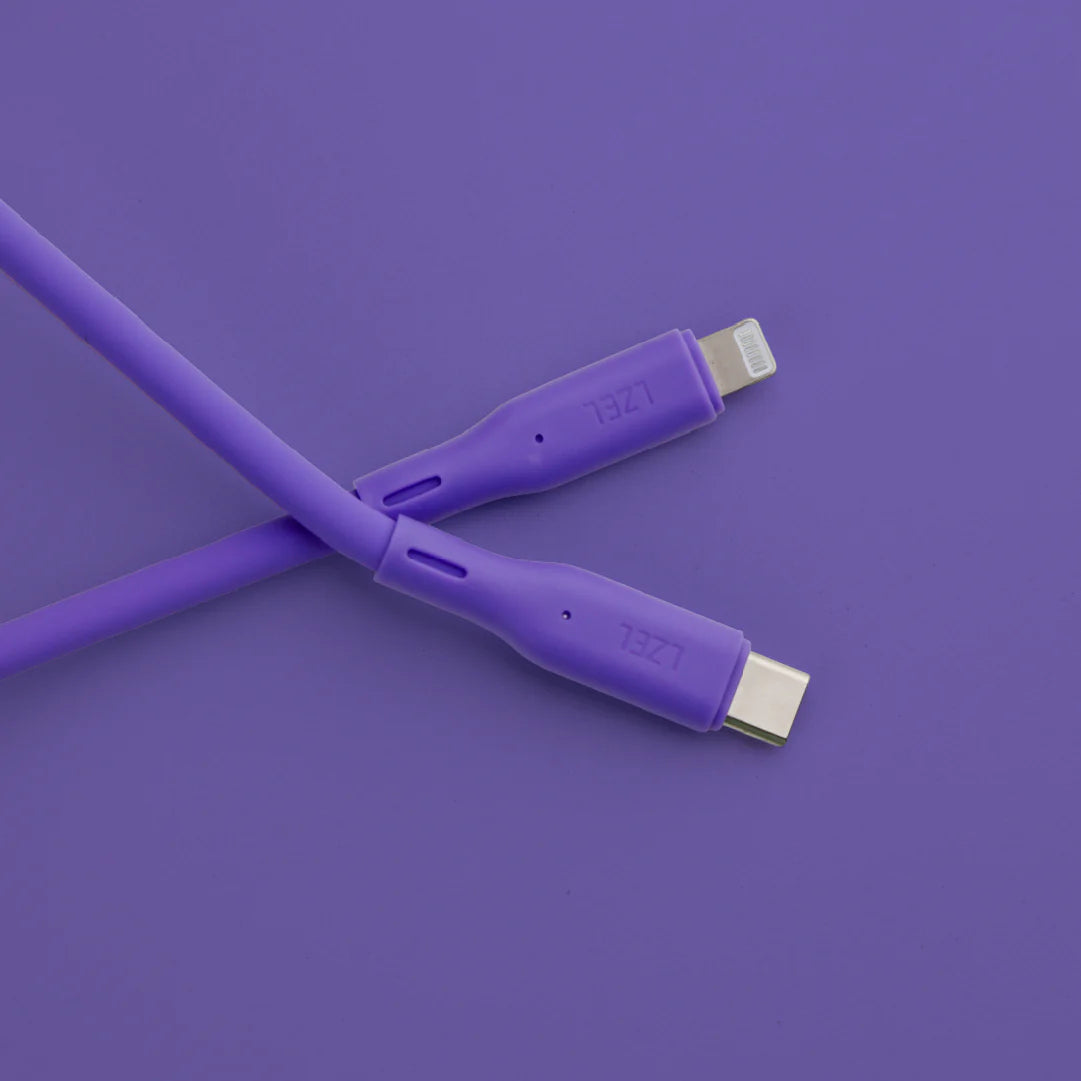 LZEL Celeris Silox CXL Soft Silicone USB-C to Lightning Cable, 480Mbps, 60W Max, 2m