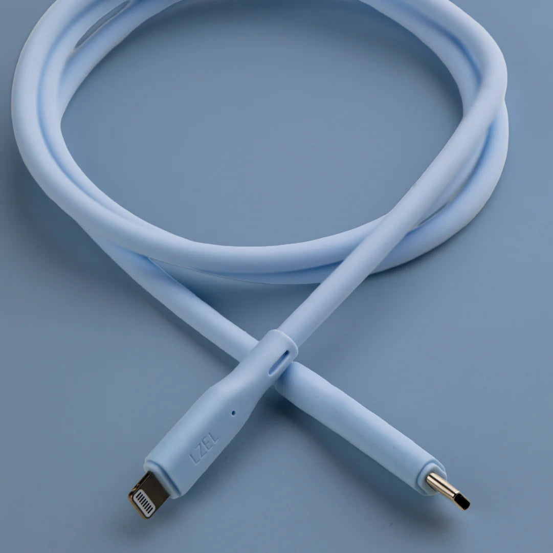 LZEL Celeris Silox CXL Soft Silicone USB-C to Lightning Cable, 480Mbps, 60W Max, 2m