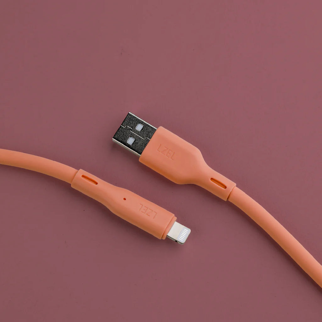 LZEL Celeris Silox CXL Soft Silicone USB-A to Lightning Cable, 480Mbps, 15W Max, 2m