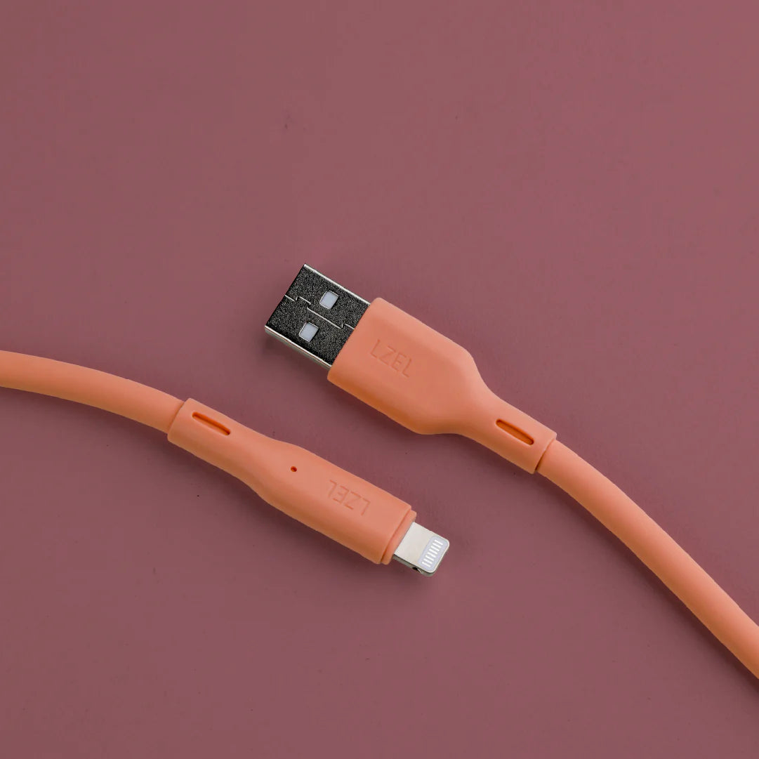 LZEL Celeris Silox CXL Soft Silicone USB-A to Lightning Cable, 480Mbps, 15W Max, 2m