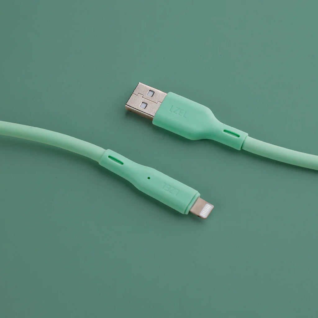 LZEL Celeris Silox CXL Soft Silicone USB-A to Lightning Cable, 480Mbps, 15W Max, 2m