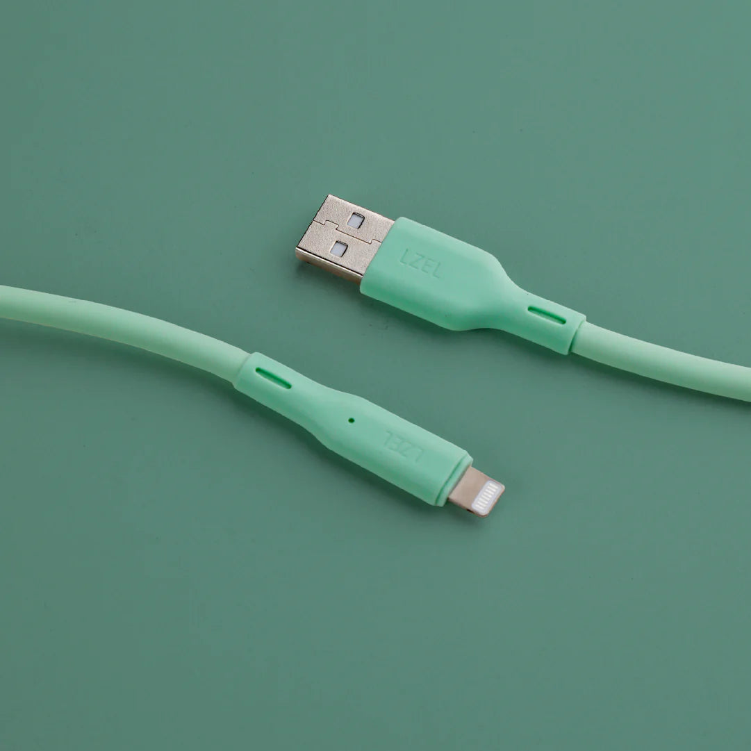 LZEL Celeris Silox CXL Soft Silicone USB-A to Lightning Cable, 480Mbps, 15W Max, 2m